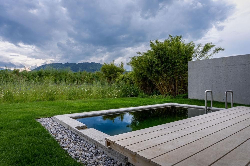 Privater Biotop Living Pool im Hotel Bergeblick zu jeder Lodge