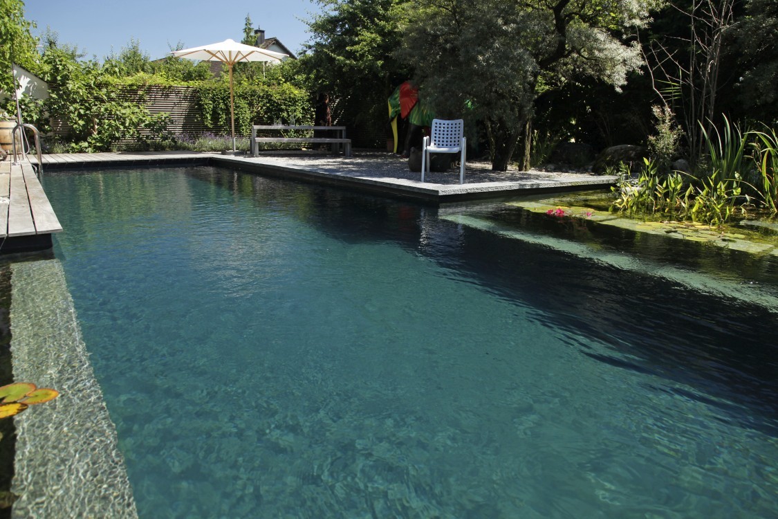 Gemütlicher Garten mit Swimming-Teich